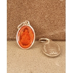 médaille vierge Strasbourg orange 17mm Argentée
