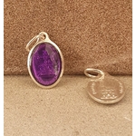 médaille vierge Strasbourg violette 17mm Argentée