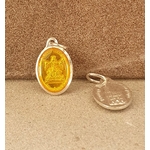 médaille vierge Strasbourg jaune 17mm Argentée