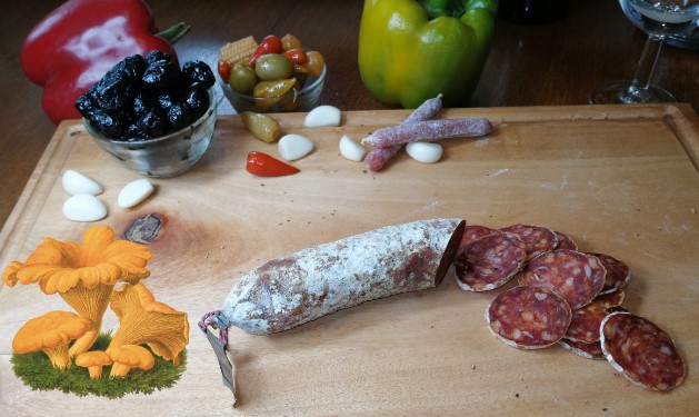 saucisson sec au girolles