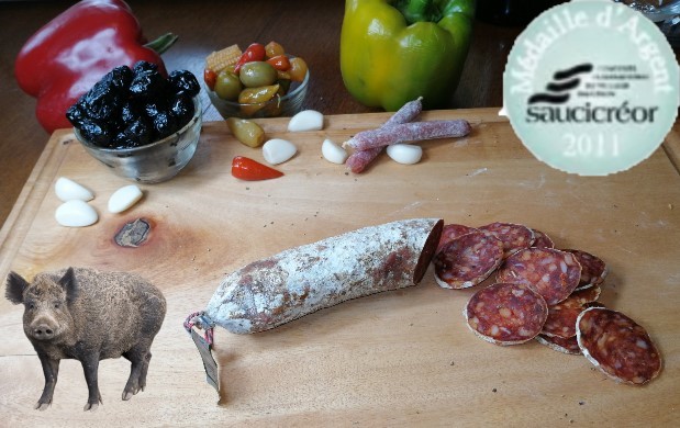 Saucisson au sanglier - Charcuterie Puzzi