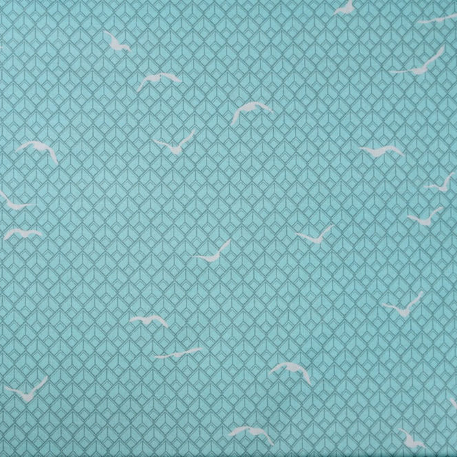 tissu-coton-biologique-OISEAU-TURQUOISE