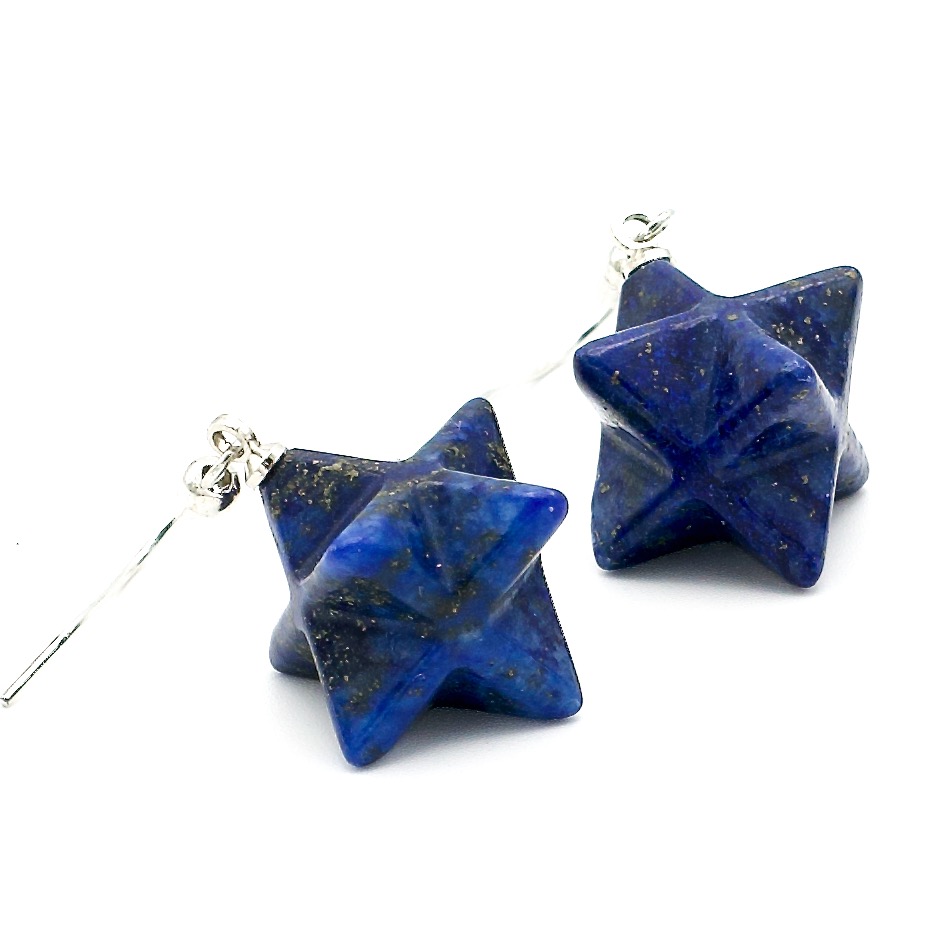 Boucles d'oreilles goutte d'eau en pierre naturelle Lapis lazuli