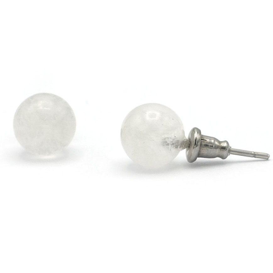 Boucles d'oreilles pendantes cristal de roche argent 925 – Joaillerie