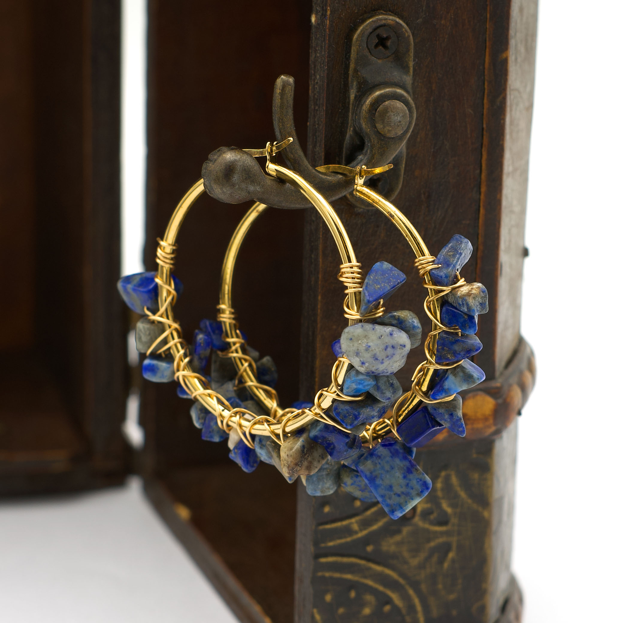 Donut Pi Chinois En Lapis Lazuli Pour Pendentif - Diam: 4 Cm