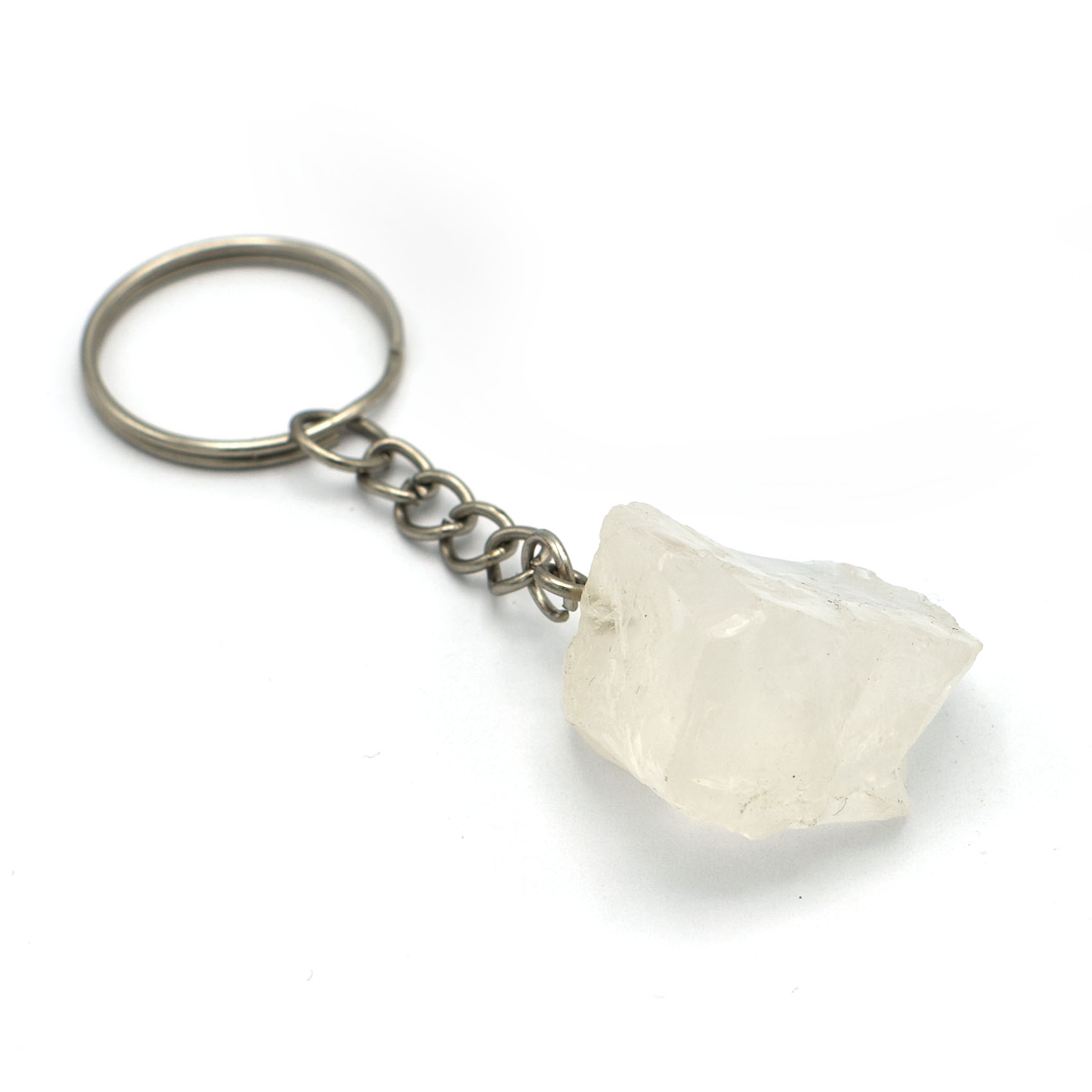 Lot De 3 Porte-clés En Pierre Naturelle / Cristal - Breloque Pendentif Sac - Cadeau Femme Significatif Avec Carte Explicative