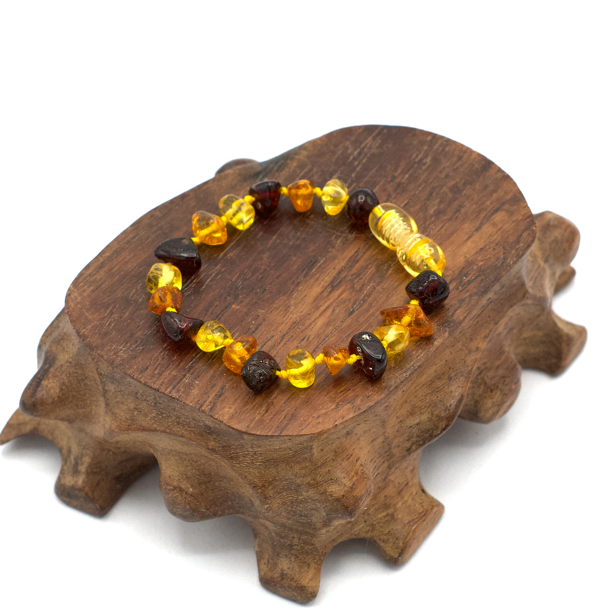 Bracelet fait main cordon métal marocain imitation perles ambre cadeau berbèr