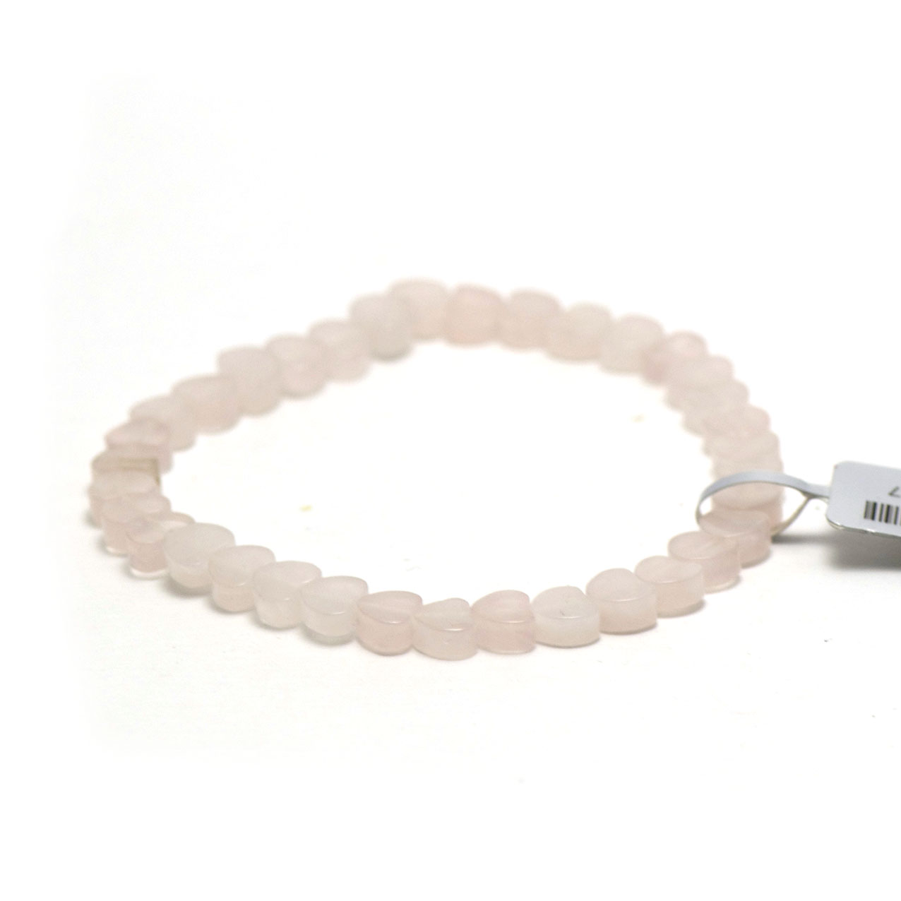 Perle mini coeur 1 bracelet pierre naturelle quartz rose