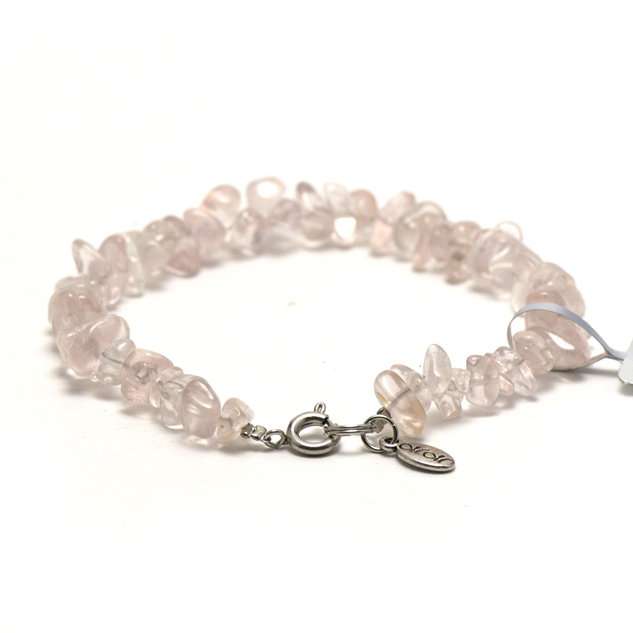 Perle chips 1 bracelet pierre naturelle quartz rose