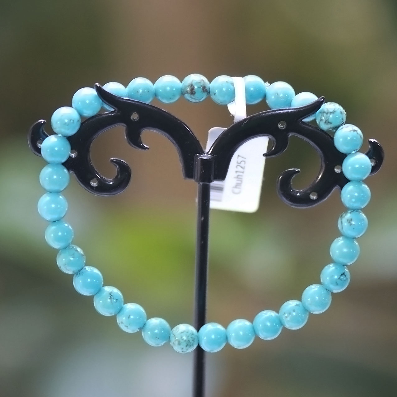 ronde 6 mm 1 bracelet en pierre naturelle de turquoise