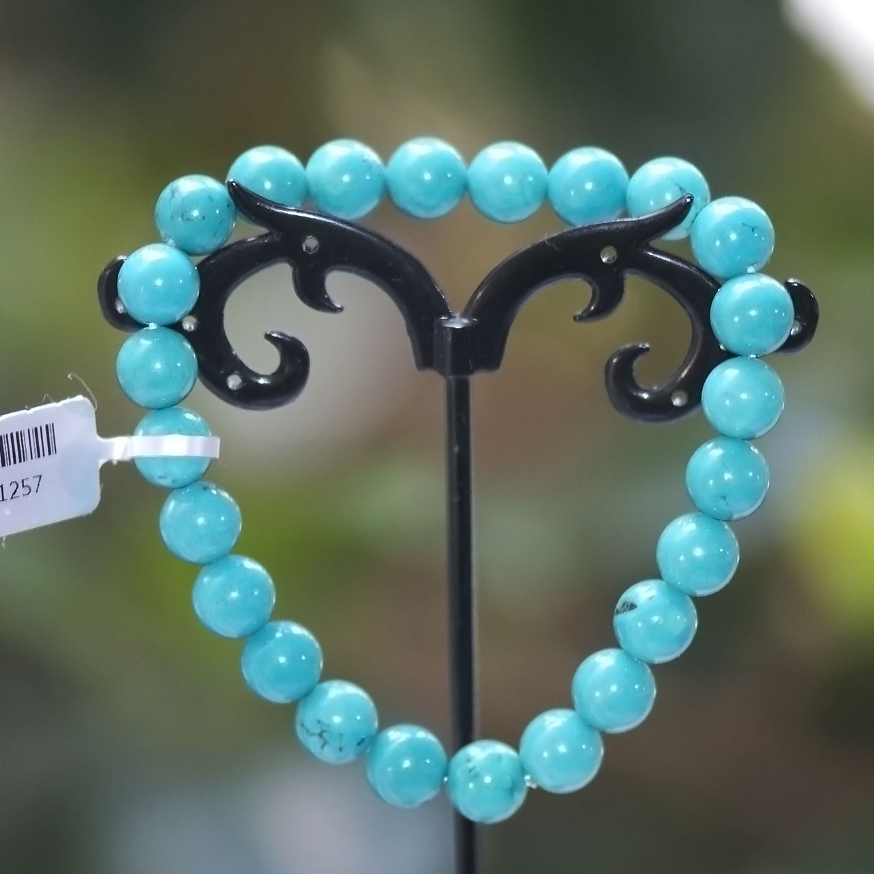 ronde 10 mm 2 bracelet en pierre naturelle de turquoise