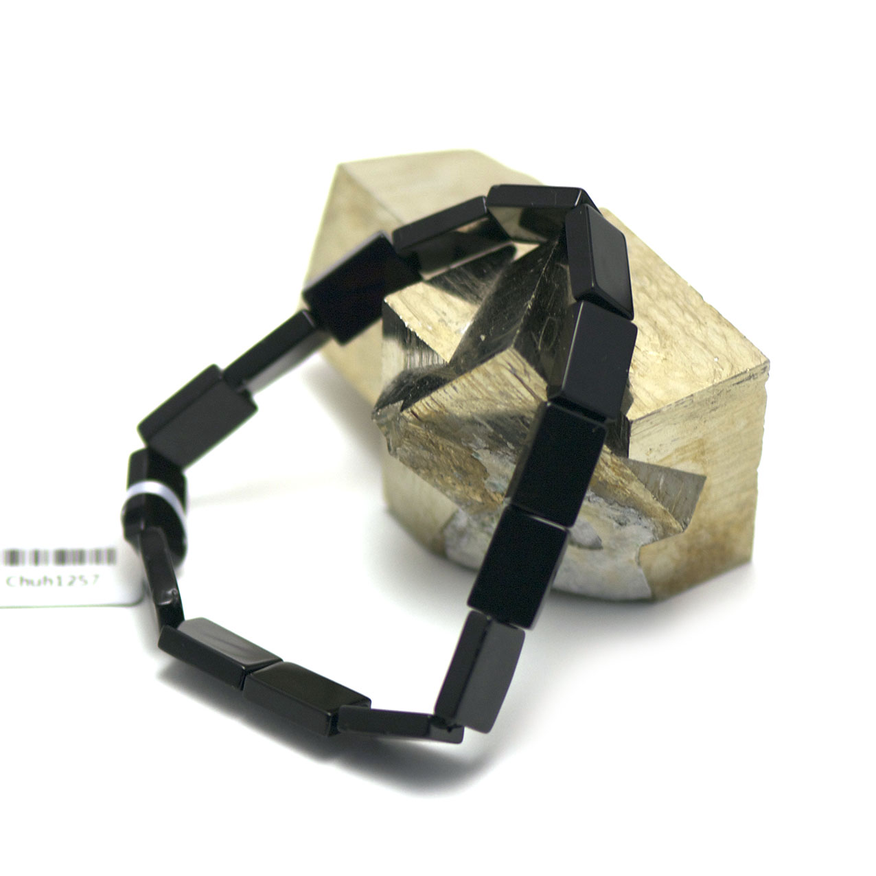F rectangle bracelet pierre neturelle onyx