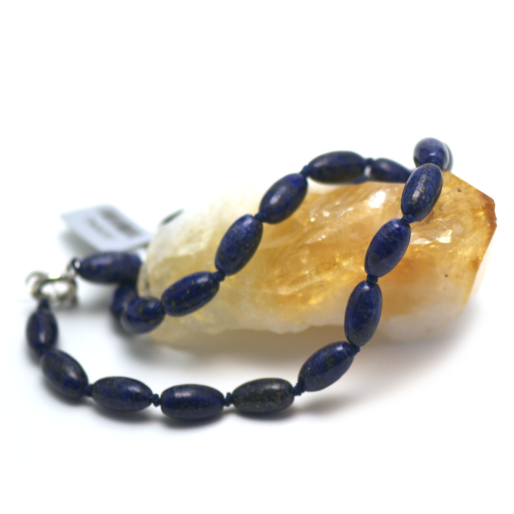 F mini grain de riz 1 collier en pierre naturelle de lapis lazuli