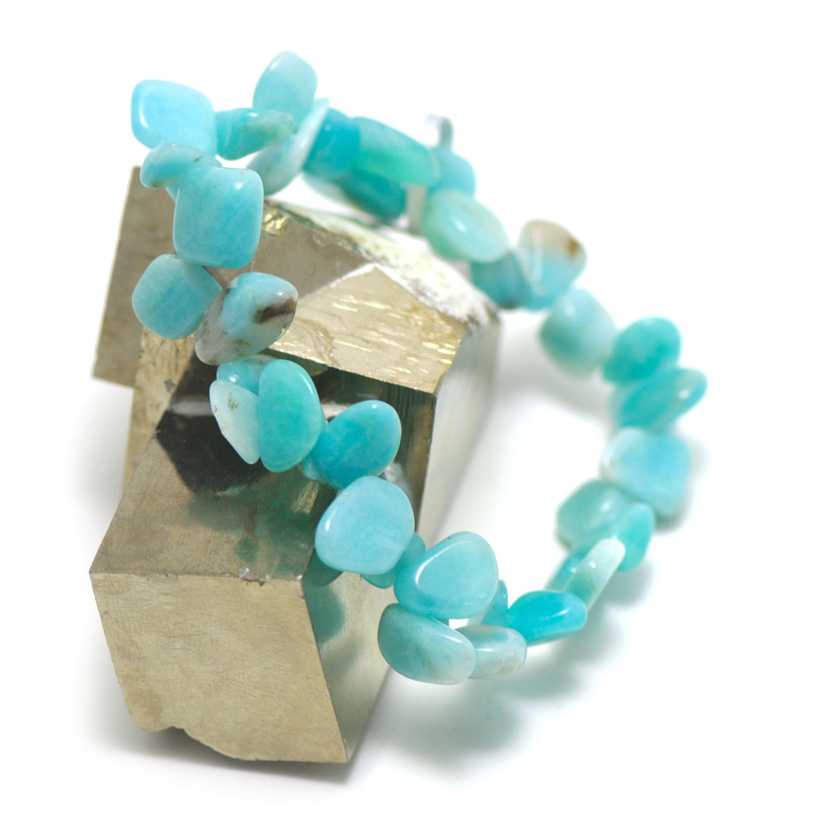 F %22Ts baroque%22 bracelet pierre naturelle d'amazonite