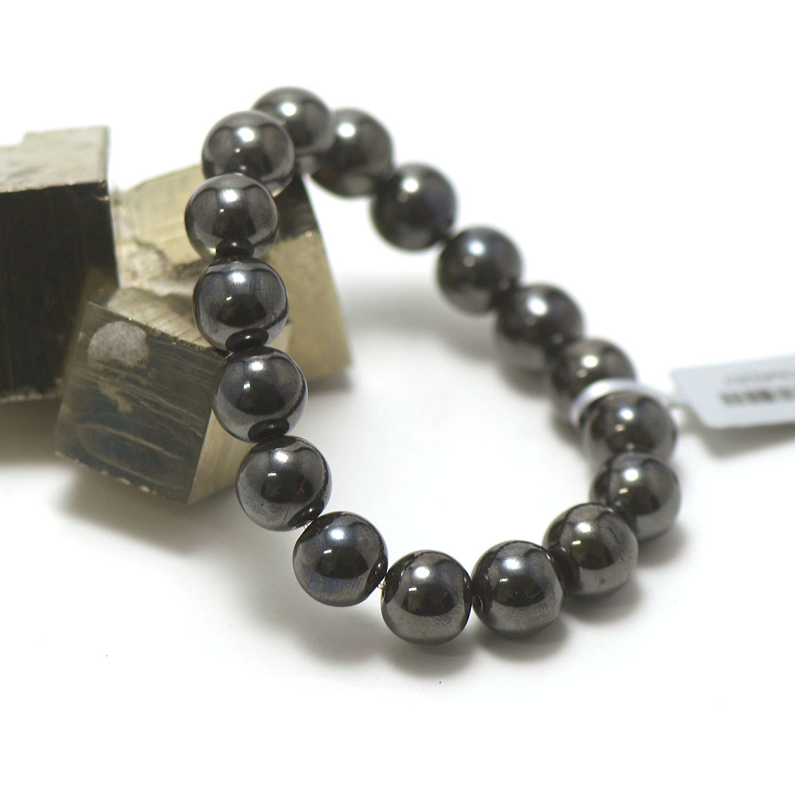Bracelet En Hématite Naturelle Pour Homme - Pierre Noire Mate, Design épuré Et élastique - Bijou Tendance Et Cadeau Symbolique