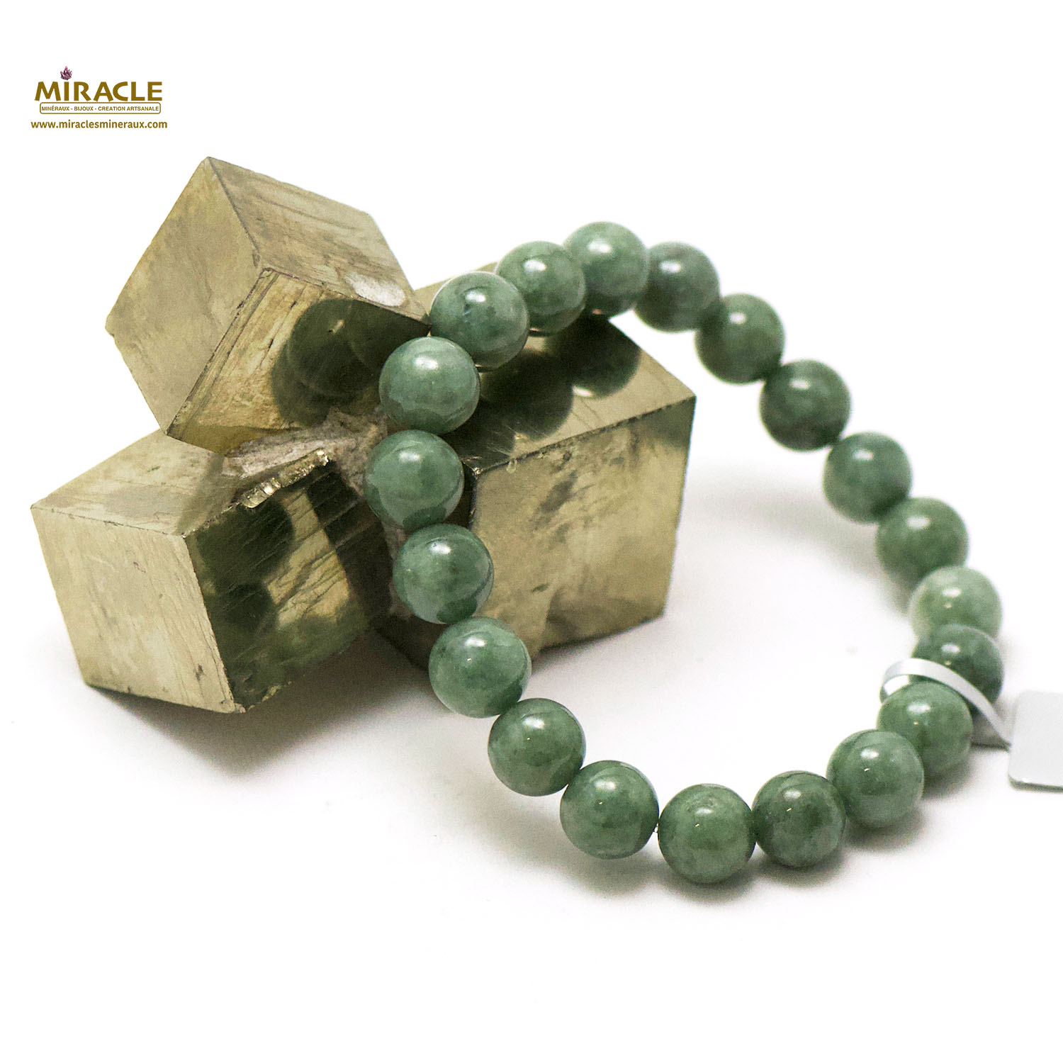 ronde 8 mm vert mabre bracelet pierre naturelle de jade