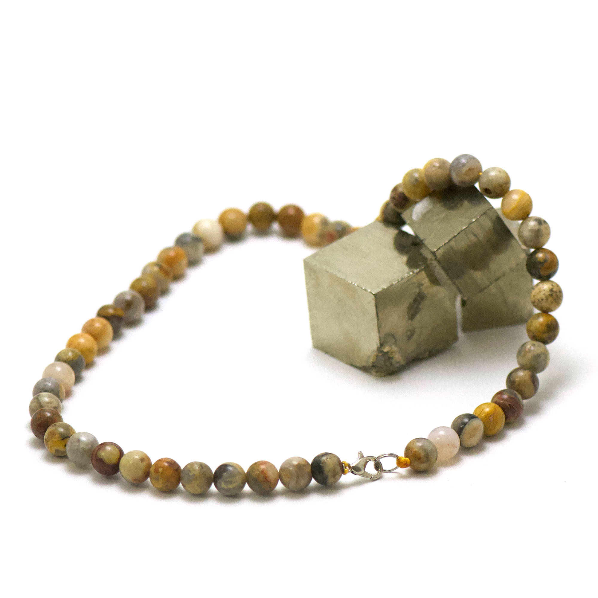 ronde 8 mm collier en pierre naturelle dagate crazy lace
