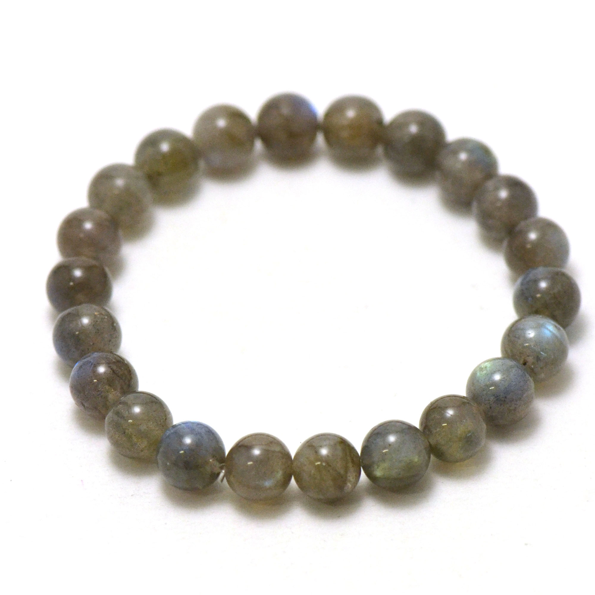 Perle ronde 8-9 mm  bracelet en pierre naturelle de labradorite