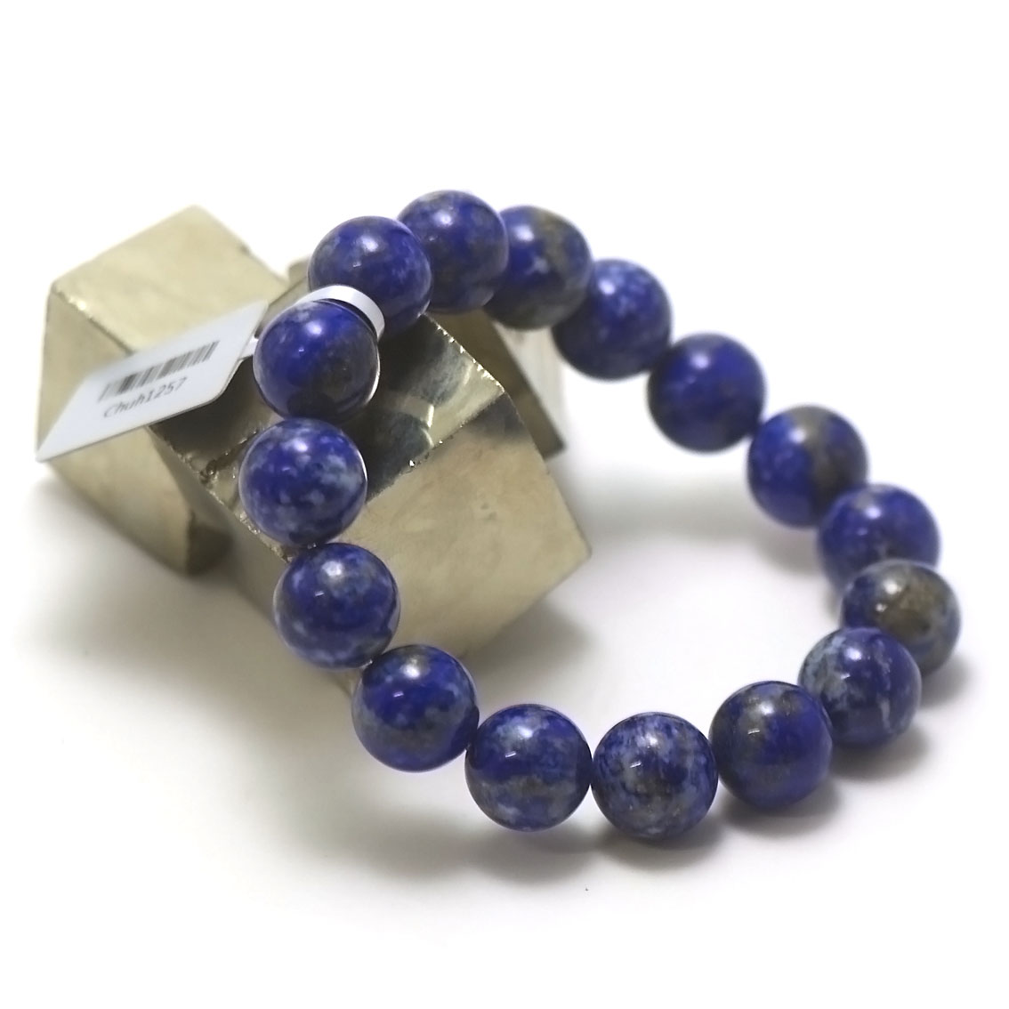 Perle ronde 12 mm bracelet en pierre naturelle de lapis lazuli