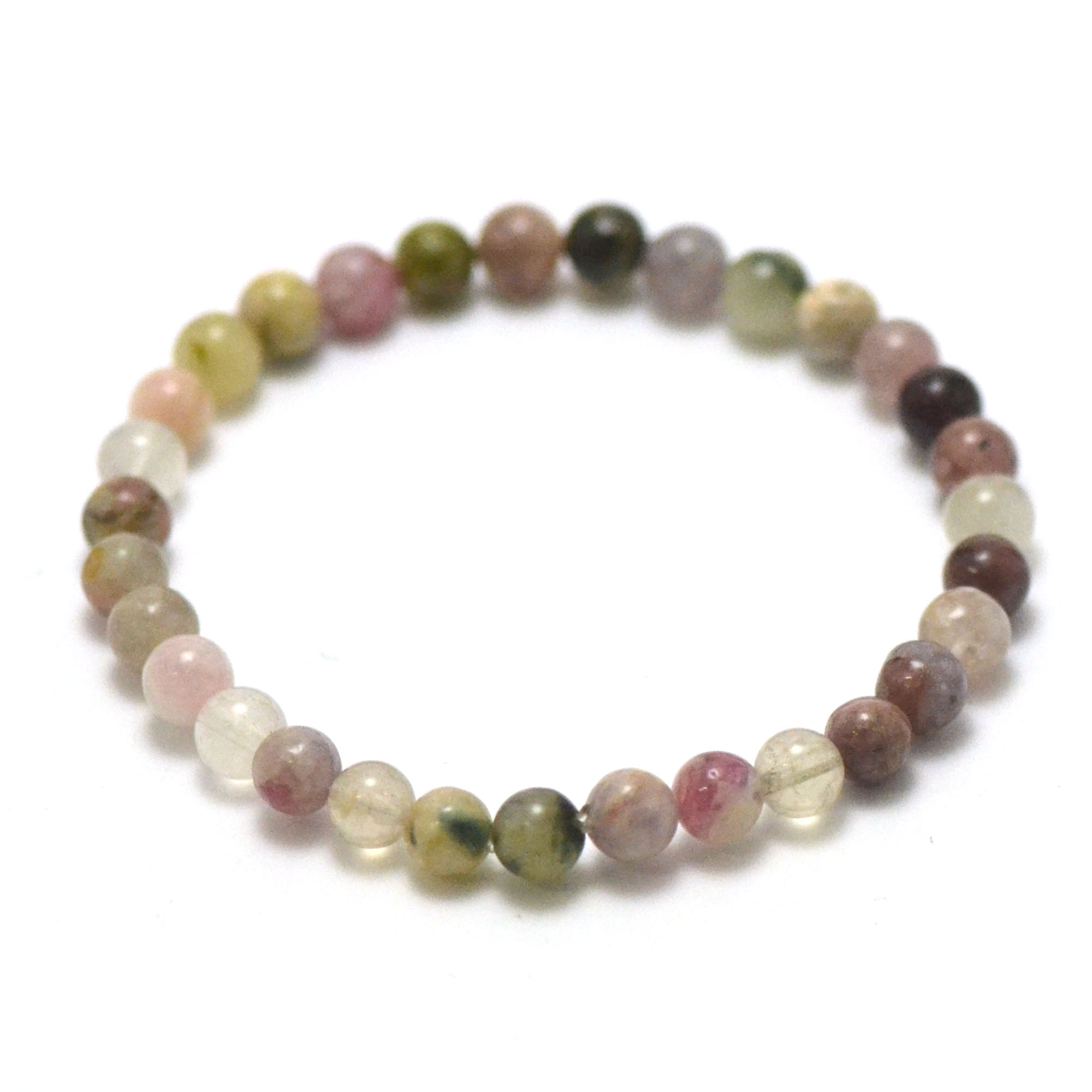 800 Perles Pierre Naturelle 6 Mm - Ronde, Trou 1.3 Mm, Multicolore, Pour Bracelets, Colliers, Création Bijoux