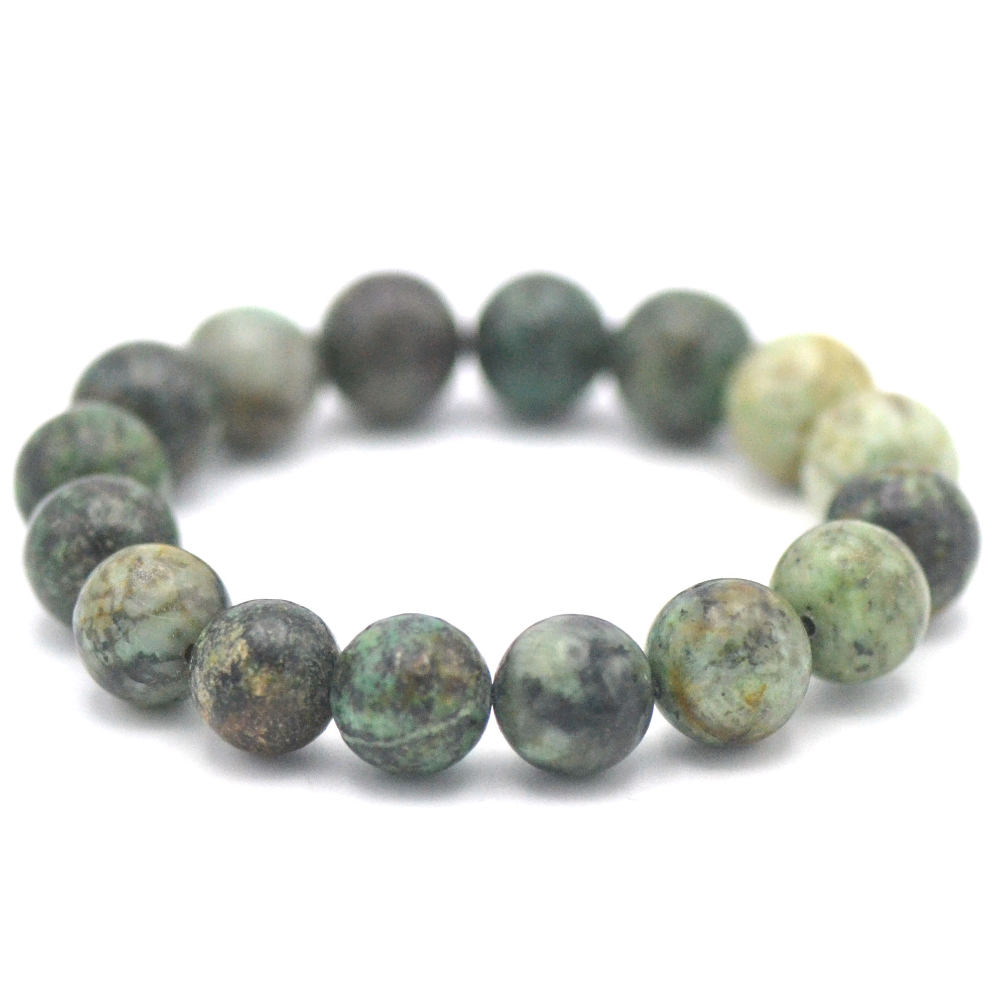 ronde 12 mm bracelet en pierre naturelle de turquoise dafrique