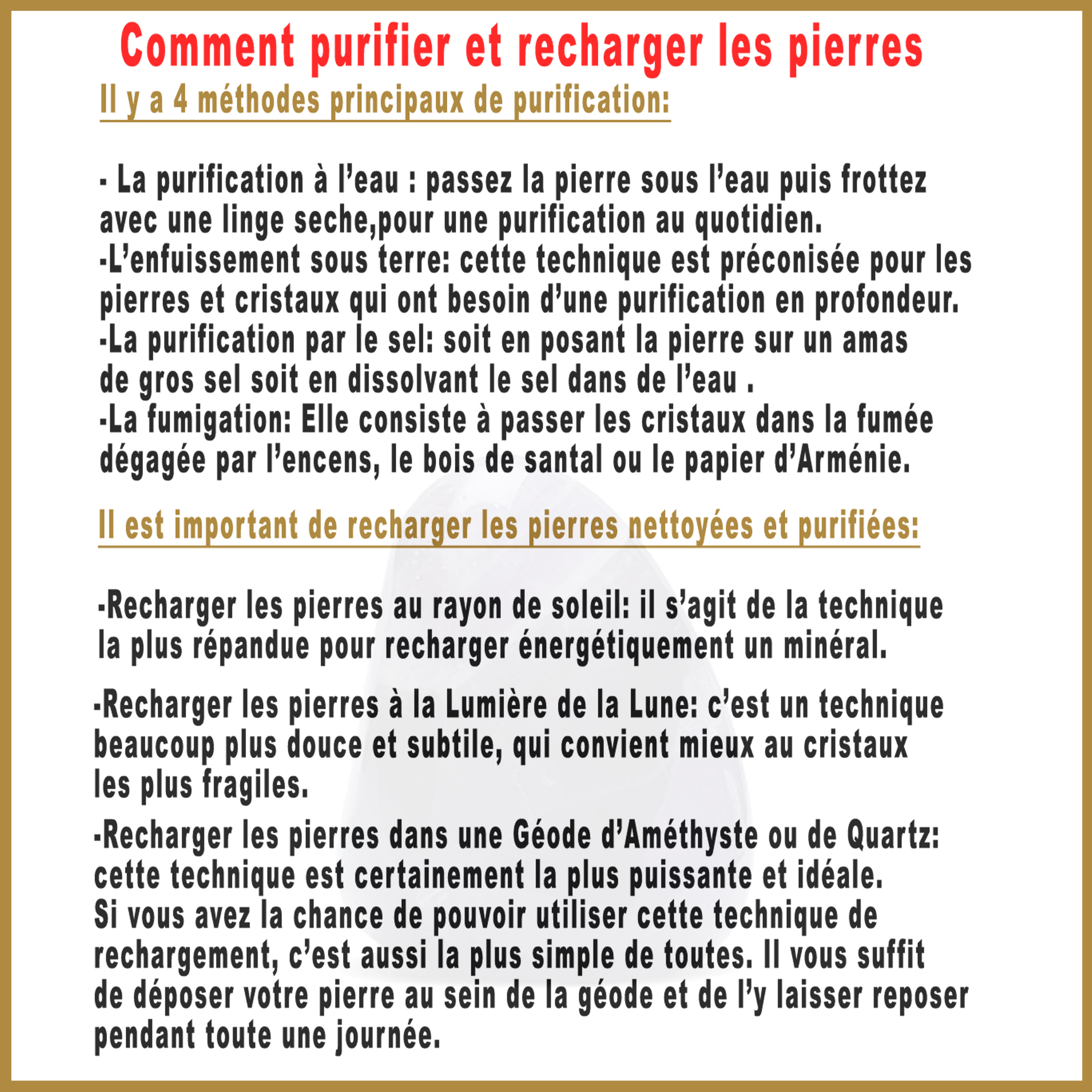 entretien des pierre