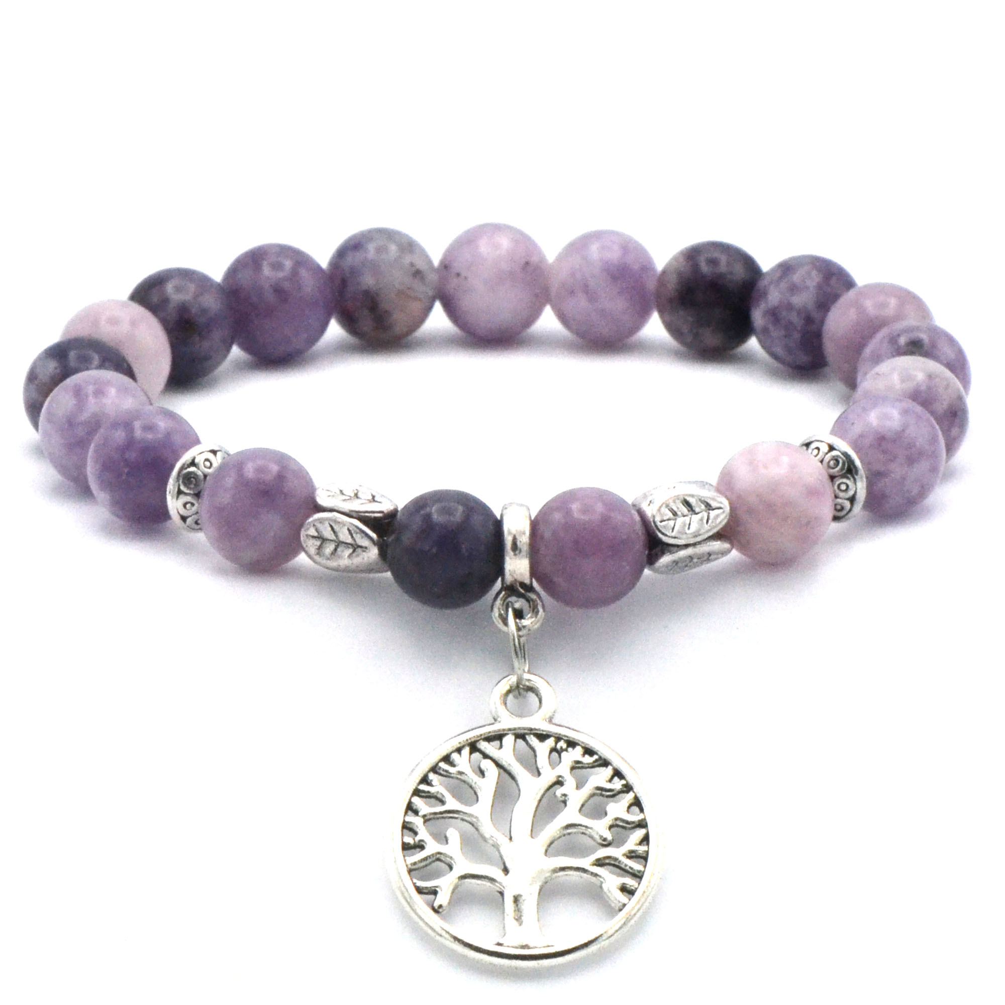 Bracelet arbre de vie énergie vital, en pierre naturelle de fluorite -  Bracelet spirituel/Arbre de vie énergie vital - Miracles minéraux