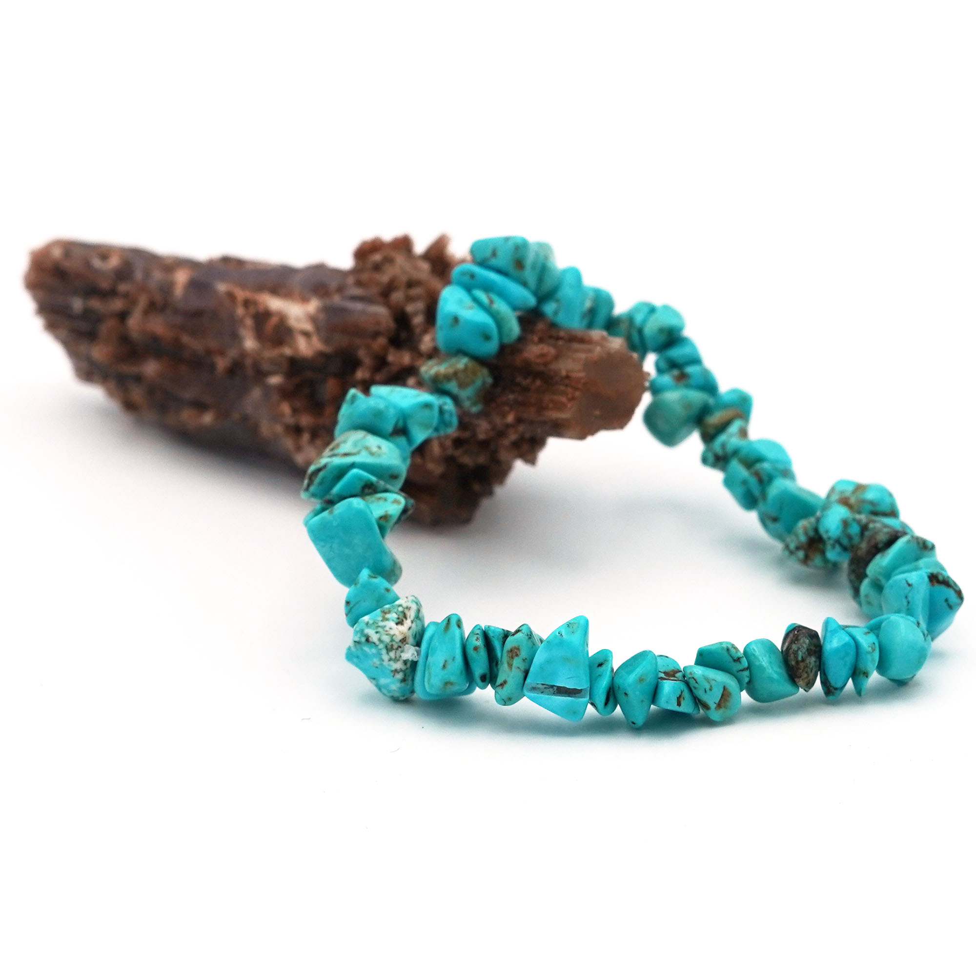 Bracelet pierre naturelle turquoise 6mm, corail