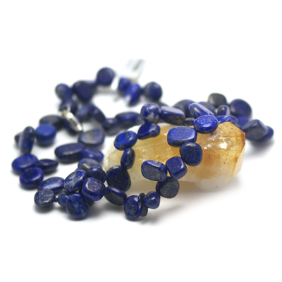 collier  lapis lazuli , " perle TS baroque"