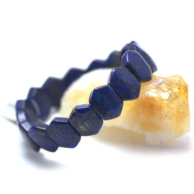 bracelet lapis lazuli , " plaquette hexagonale "