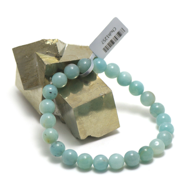 ronde 8 mm bracelet pierre naturelle d'amazonite