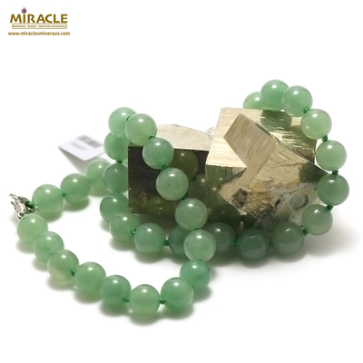 ronde 10 mm 1 collier en pierre naturelle d'aventurine