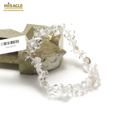 Bracelet cristal de roche " rondelle baroque",001