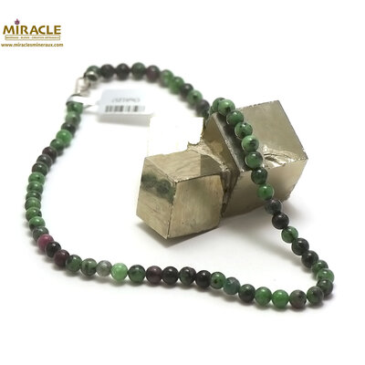 ronde 6 mm collier en pierre naturelle de zoïsite