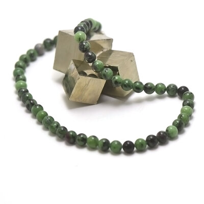 ronde 8 mm 1 collier en pierre naturelle de zoïsite