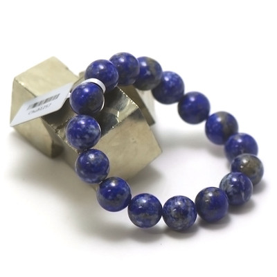 bracelet lapis lazuli , " perle ronde 12 mm "