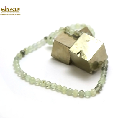 ronde 6 mm 1 collier en pierre naturelle de phrénite