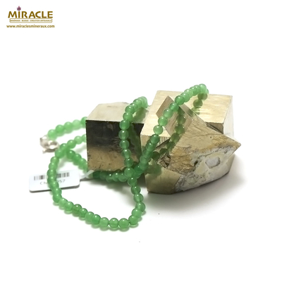 ronde 4 mm 1 collier en pierre naturelle d'aventurine