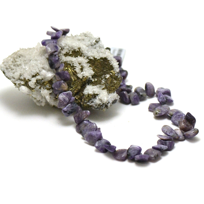 Ts baroque collier en pierre naturelle de charoïte