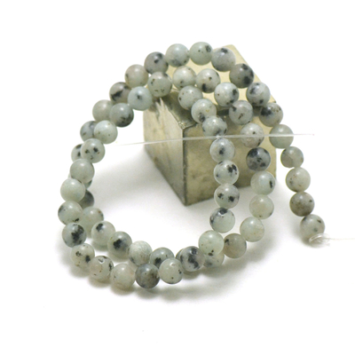 fil 39 cm de perles de Jade néphrite des Andes "ronde 6 mm"