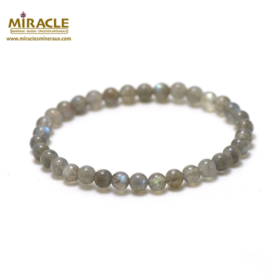 Perle ronde 4-5 mm  bracelet en pierre naturelle de labradorite
