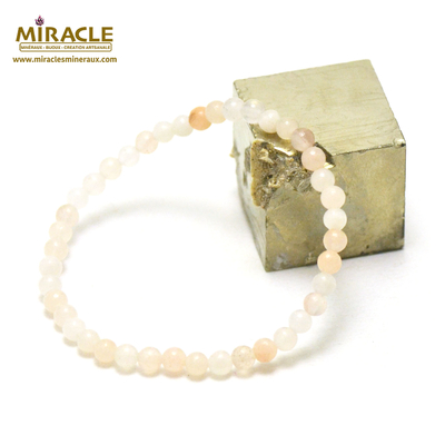ronde 4 mm 1 bracelet en pierre naturelle d'aventurine rose