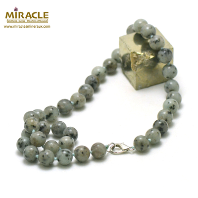 ronde 10 mm collier en pierre naturelle de jade des Andes