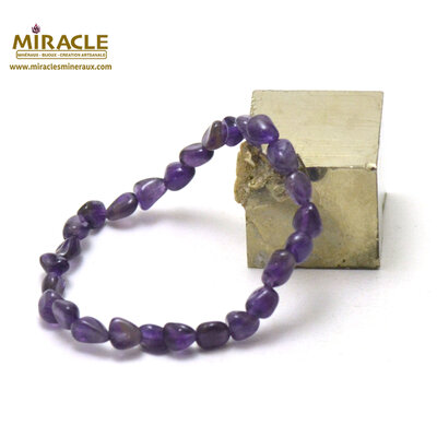 pierre roulée 1 bracelet en pierre naturelle d'améthyste