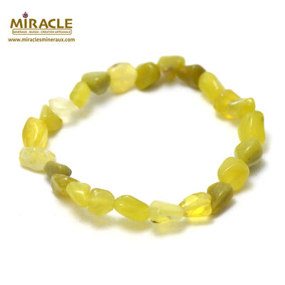 Pierre roulée bracelet en pierre naturelle d'opale jaune