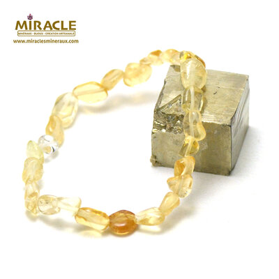 F pierre roulée 1 bracelet en pierre naturelle de citrine