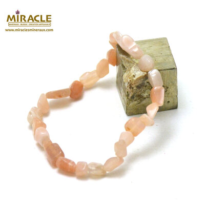 F pierre roulée 1 bracelet en pierre naturelle de pierre de soleil
