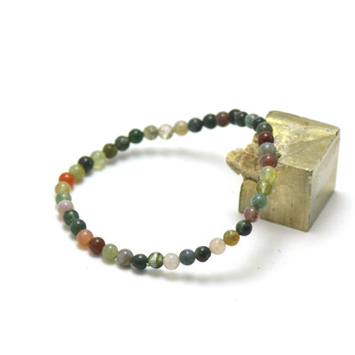 ronde 4 mm 1 en pierre naturelle d'agate indien