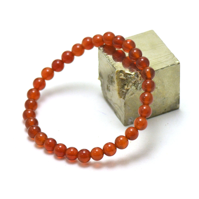 ronde 6 mm 1 bracelet en pierre naturelle de cornaline
