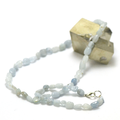 F pierre roulée 1 bracelet en pierre naturelle d'aigue marine